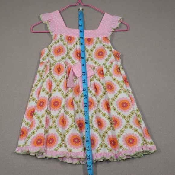 Baby Lulu Girls Vintage Floral Dress with Bow Front - Size 24M - Picture 3 of 5